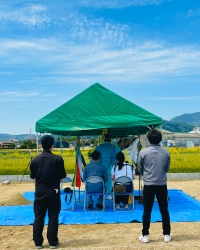 地鎮祭が執り行われました（筑前町分譲地）