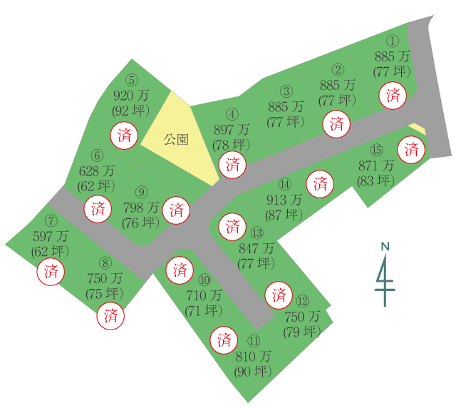 【土地情報】子育てハピネスタウン筑前町　15区画（残り１区画）